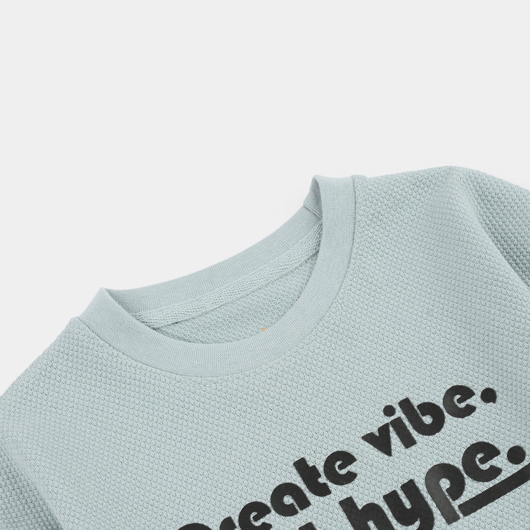 Boys Cotton PK T-Shirt Create Vibe- Blue