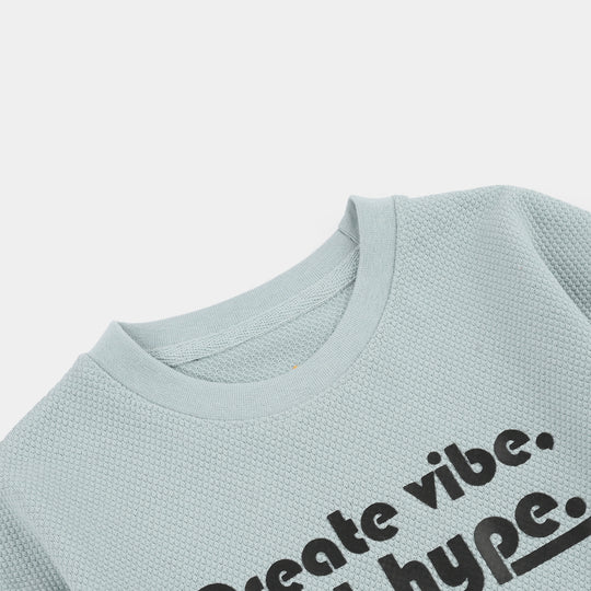 Boys Cotton PK T-Shirt Create Vibe- Blue