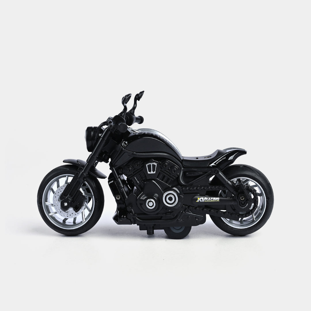 Pull Back Motorcycle With Light & Sound For Kids