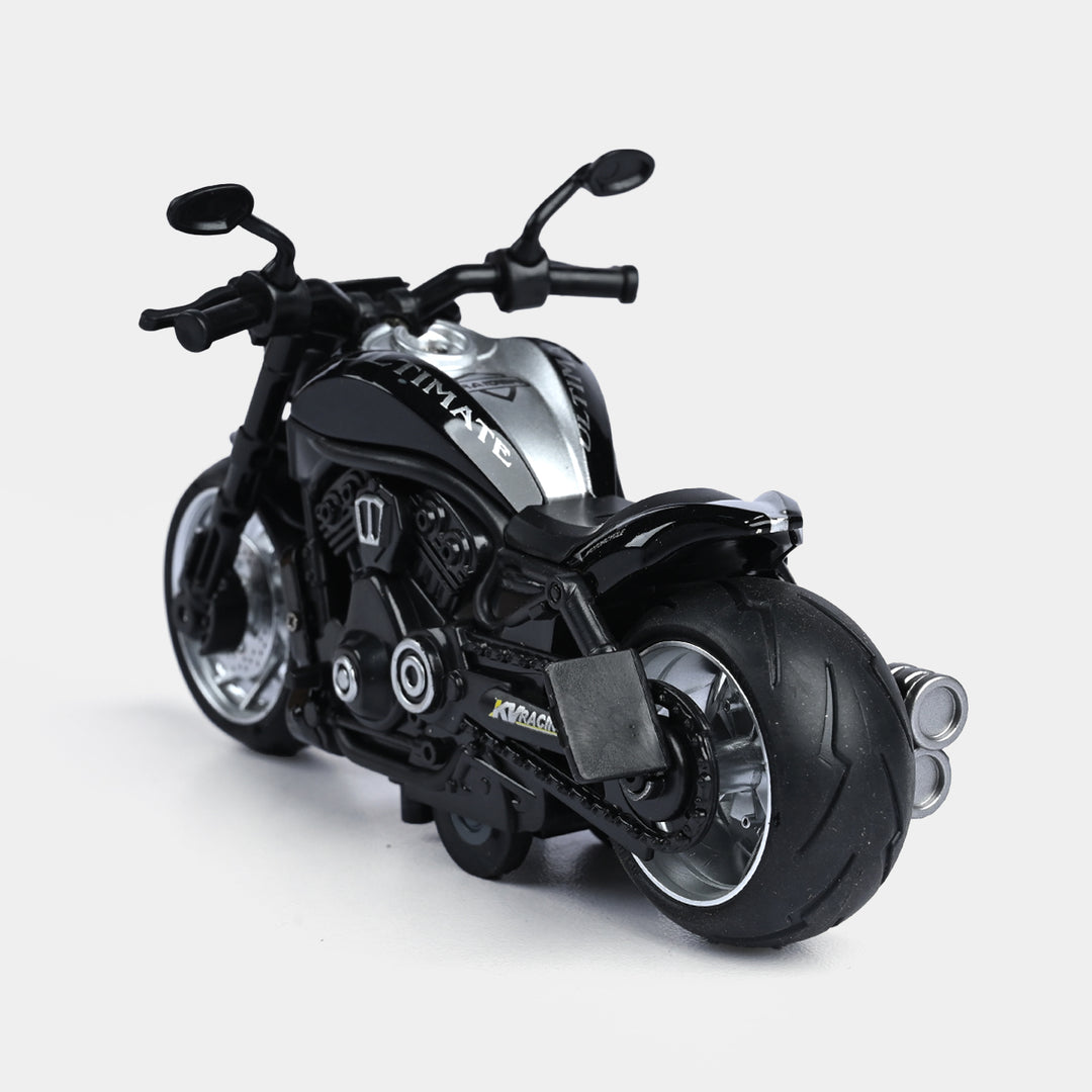 Pull Back Motorcycle With Light & Sound For Kids
