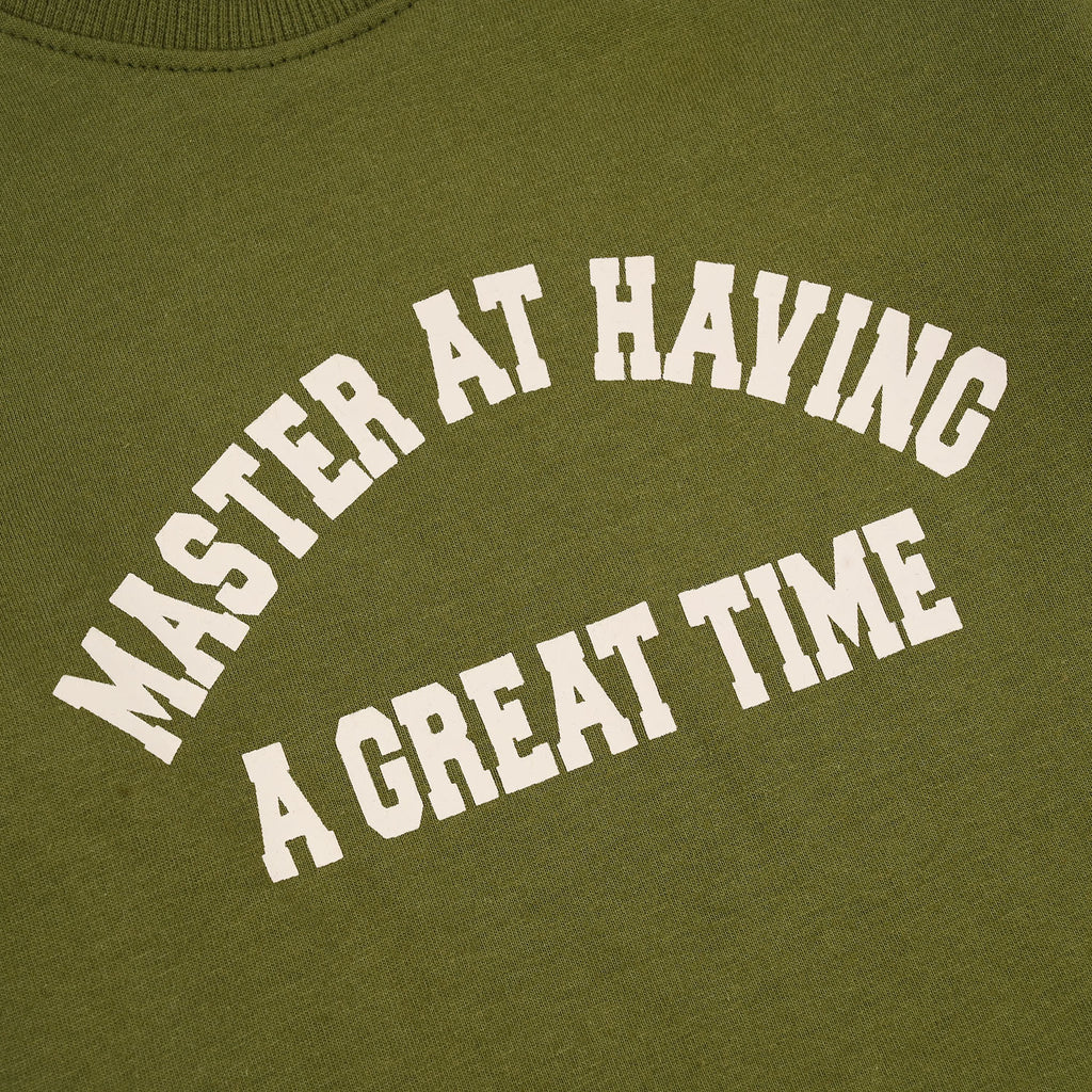 Teens Boys Jersey/Terry 2 Piece Suit (A Great Time) - Olive Green
