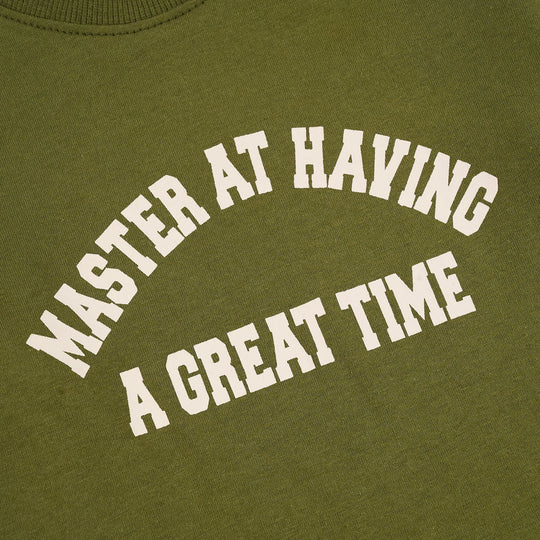 Teens Boys Jersey/Terry 2 Piece Suit (A Great Time) - Olive Green