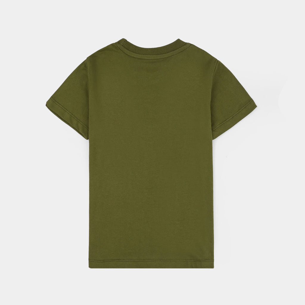 Teens Boys Jersey/Terry 2 Piece Suit (A Great Time) - Olive Green
