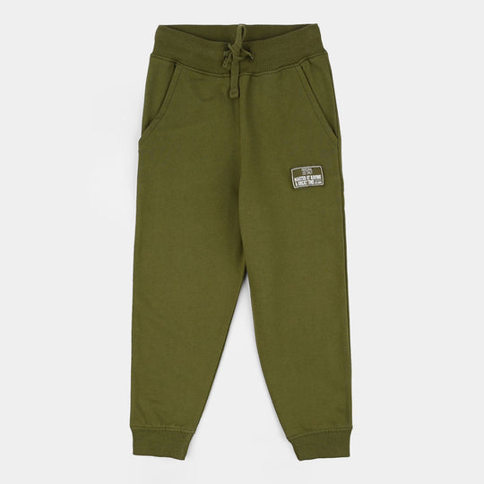 Teens Boys Jersey/Terry 2 Piece Suit (A Great Time) - Olive Green