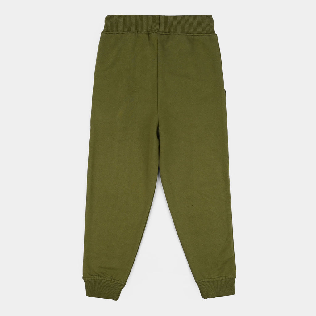 Teens Boys Jersey/Terry 2 Piece Suit (A Great Time) - Olive Green