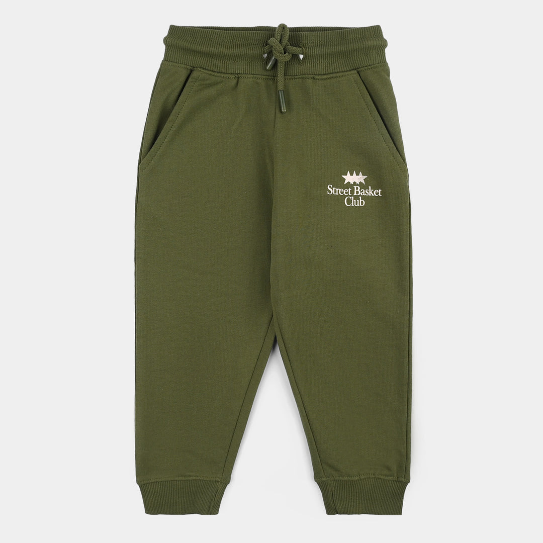 Boys Jersey/Terry 2 Piece Suit Street Basket- Rifle Green