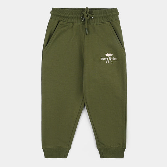Boys Jersey/Terry 2 Piece Suit Street Basket- Rifle Green