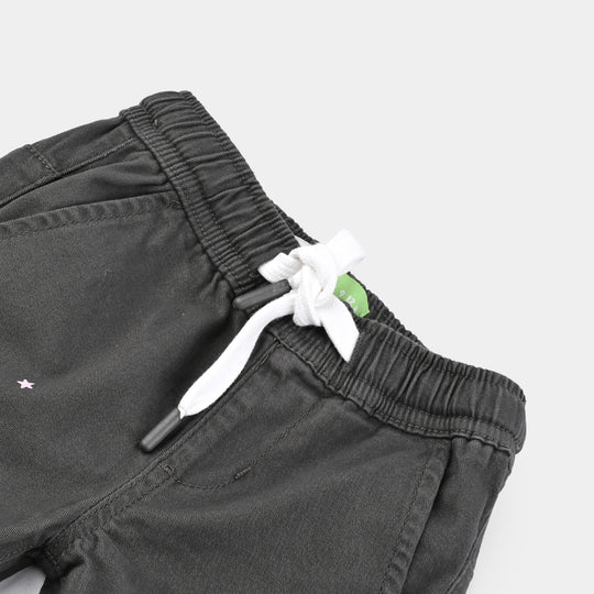 Infant Boys Cotton Twill Pant Stitch-Grey