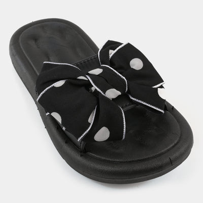 Girls Slippers 1636-1-BLACK