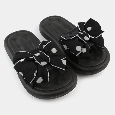 Girls Slippers 1636-1-BLACK