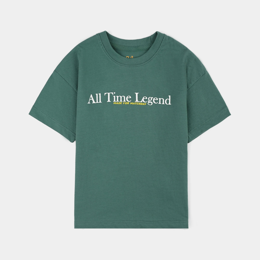 Boys Jersey/Terry T-Shirt All Time Legend- Green