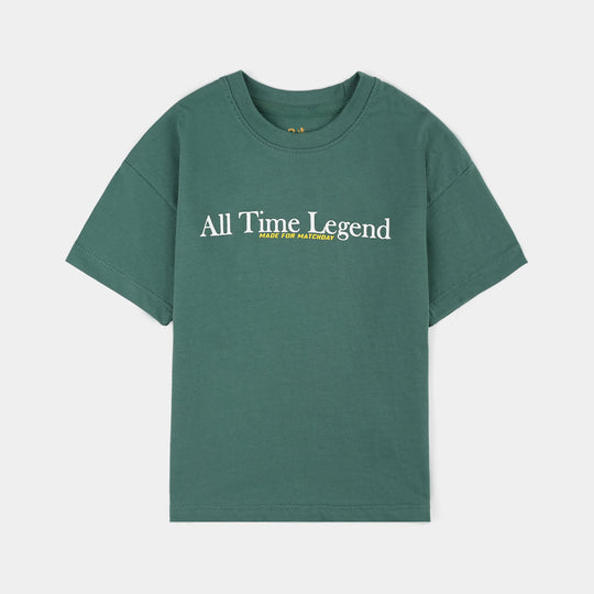 Boys Jersey/Terry T-Shirt All Time Legend- Green
