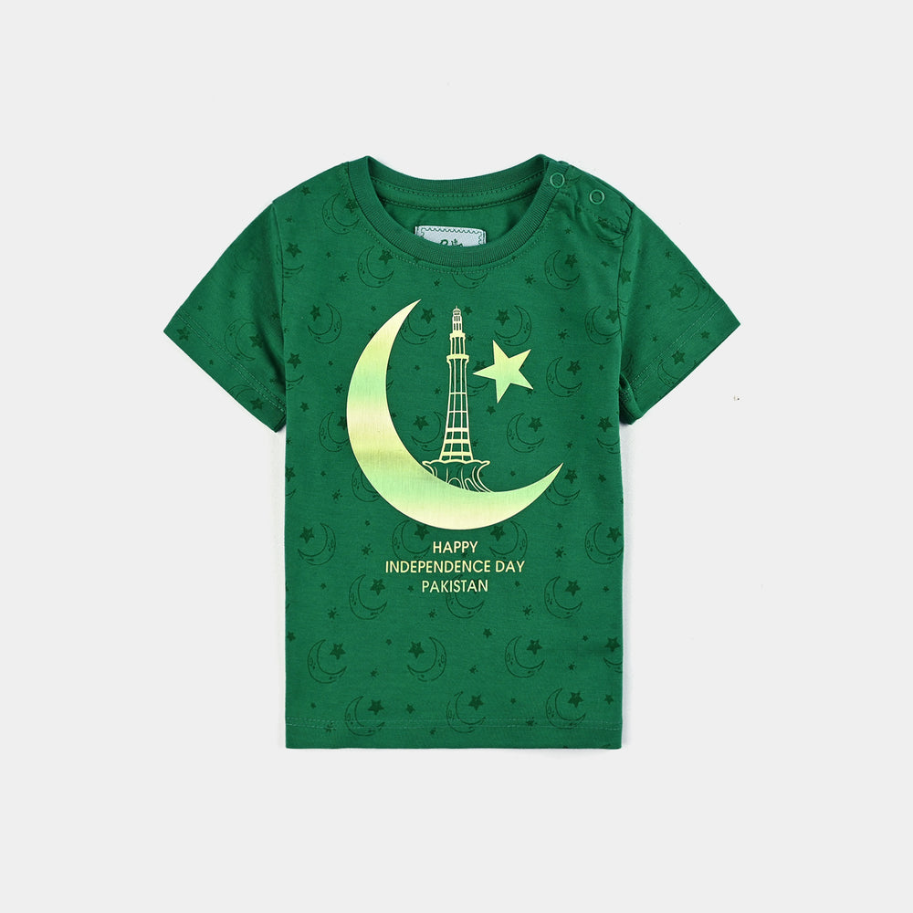 Infant Boys Poly Cotton Jersey T-Shirt SITARO SE AAGE-Joly Green