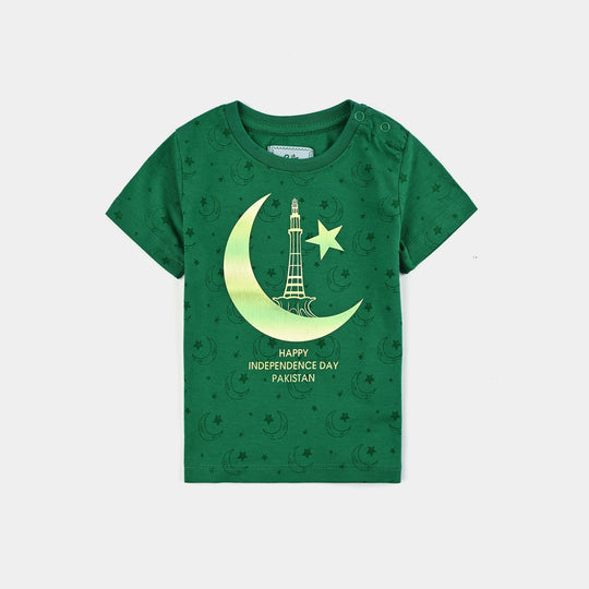 Infant Boys Poly Cotton Jersey T-Shirt SITARO SE AAGE-Joly Green