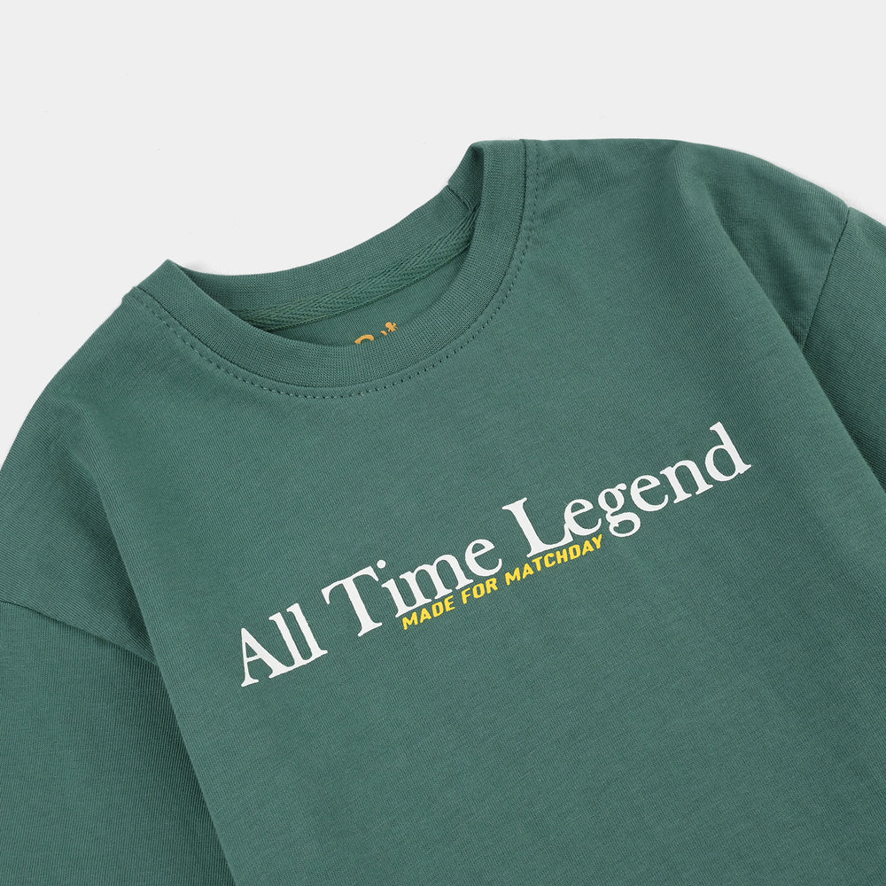 Boys Jersey/Terry T-Shirt All Time Legend- Green