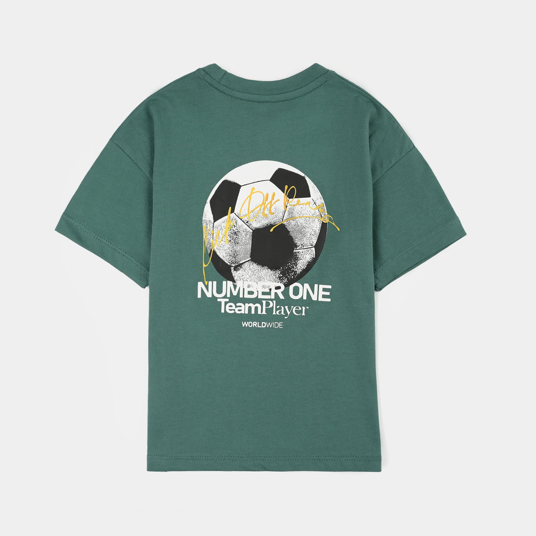 Boys Jersey/Terry T-Shirt All Time Legend- Green