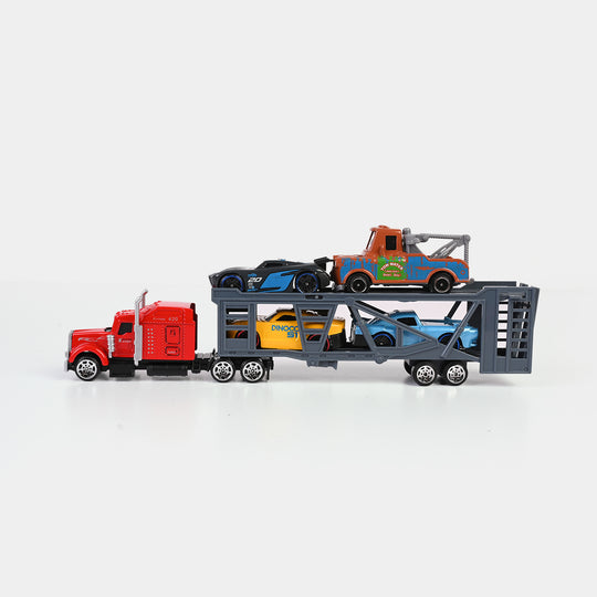 Alloy Truck with Cars Play Set