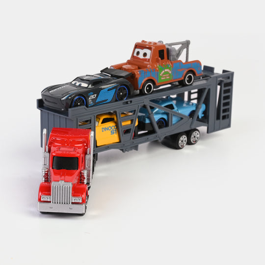 Alloy Truck with Cars Play Set