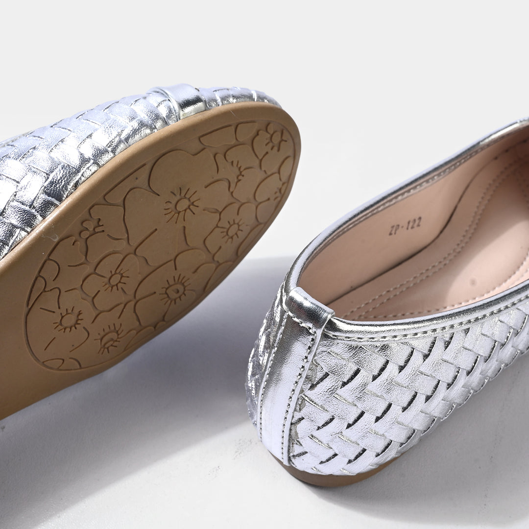 Girls Pumps ZP-122-SILVER