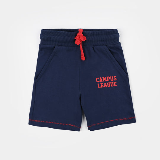 Boys Jersey/Terry Short Campus League-Navy Blue