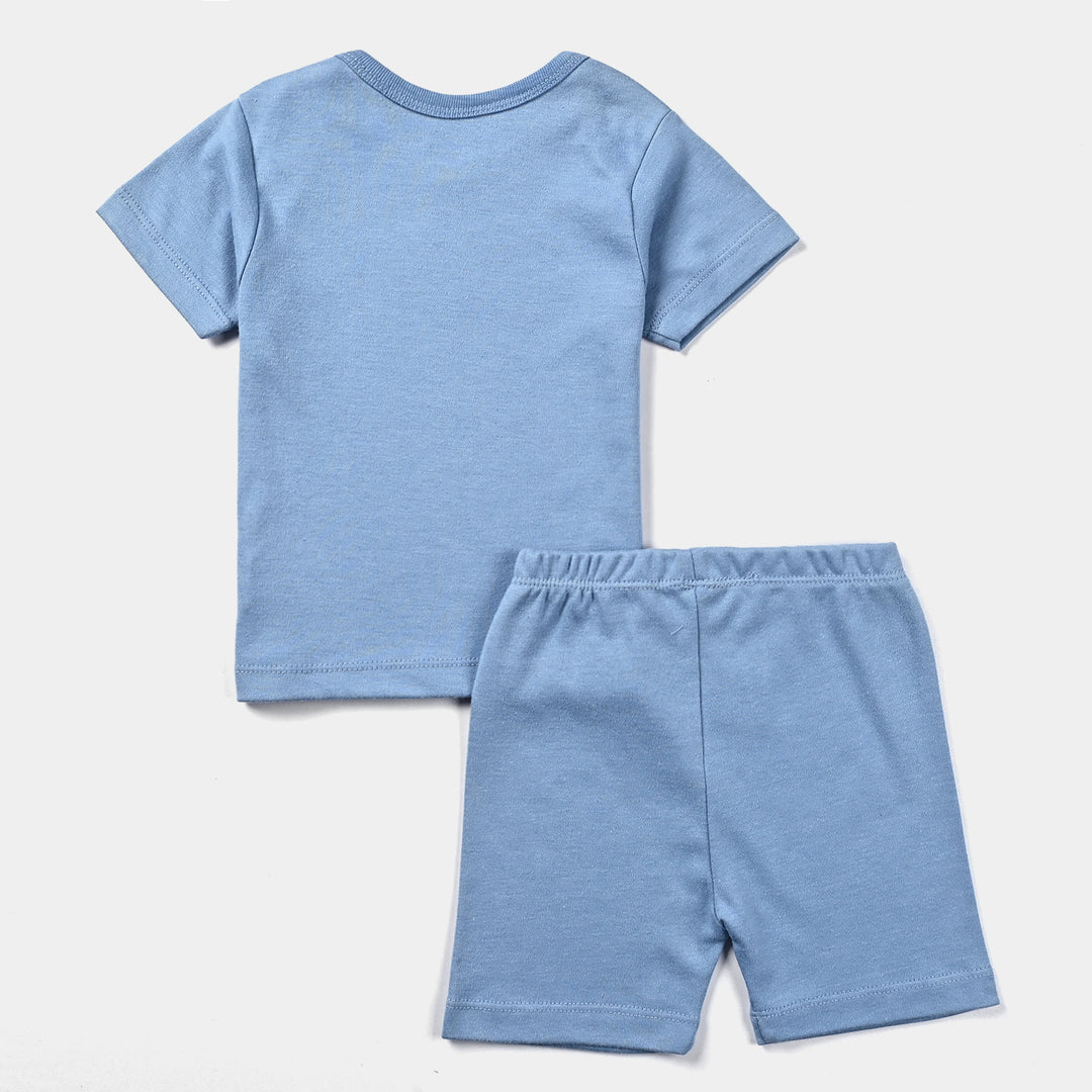 Infant Boys Cotton Interlock 5 Piece Set-Melange