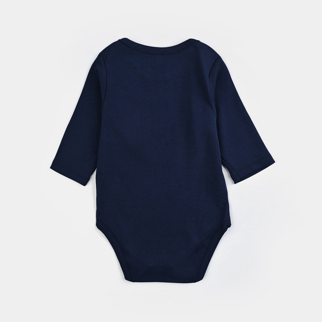 Infant Unisex Cotton Interlock Romper F/S DADA & DADI - NAVY