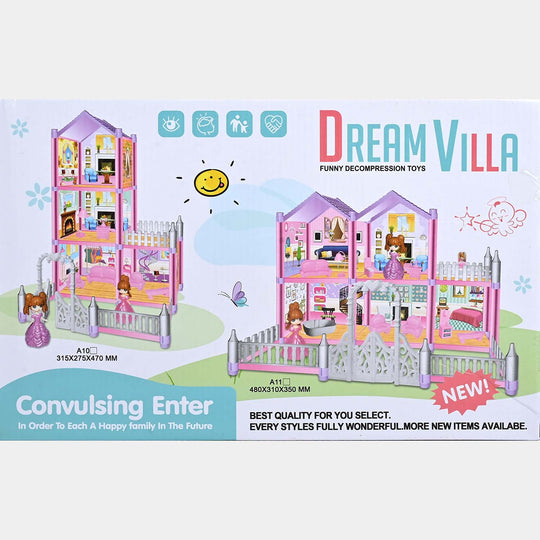 Dream Villa Dollhouse Set For Girls