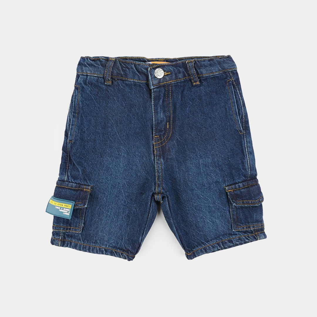 Boys Denim Shorts (Leader) - Mid Blue