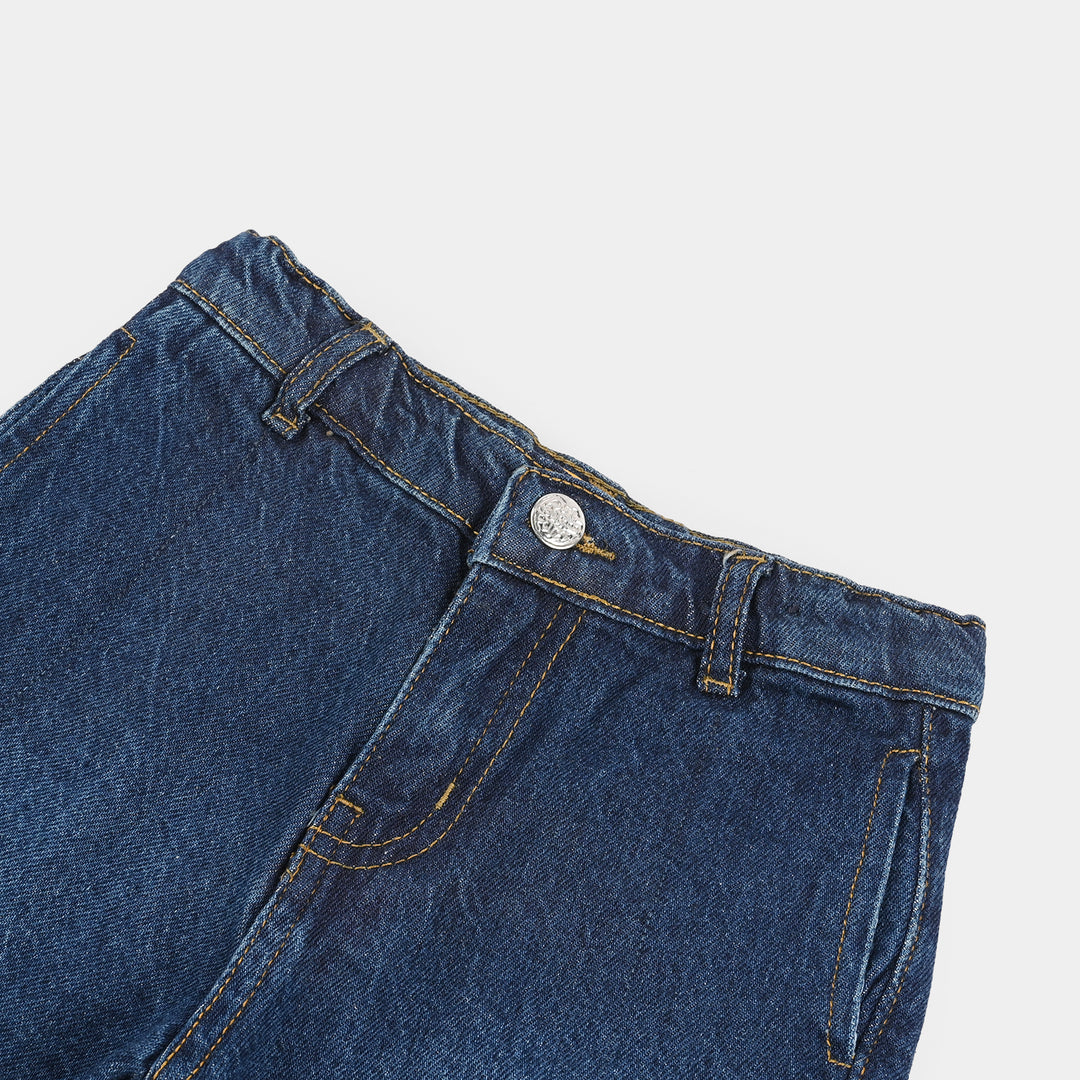 Boys Denim Shorts (Leader) - Mid Blue