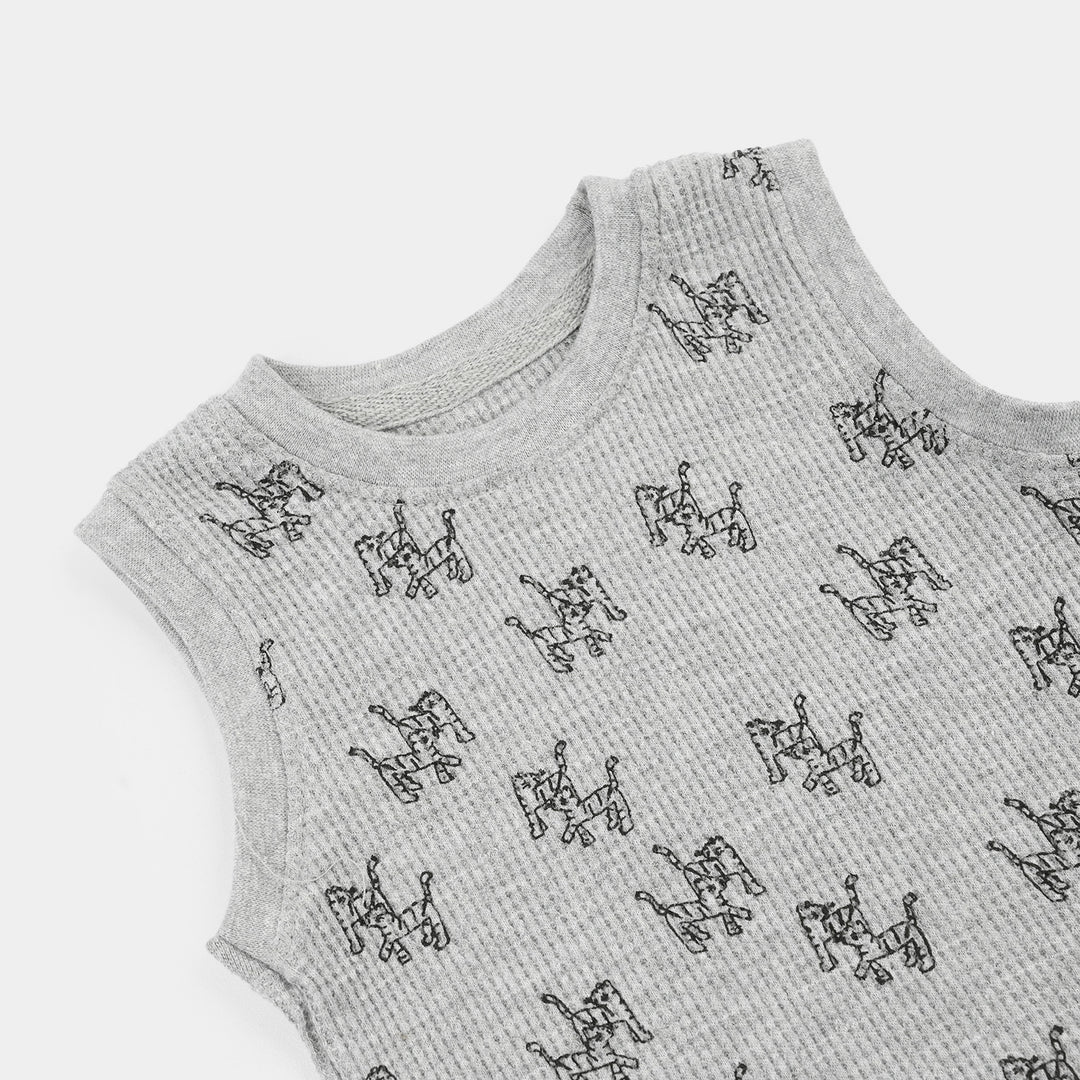 Infant Boys Thermal Sando Tiger- Grey