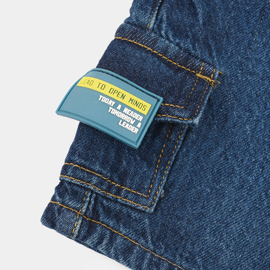 Boys Denim Shorts (Leader) - Mid Blue