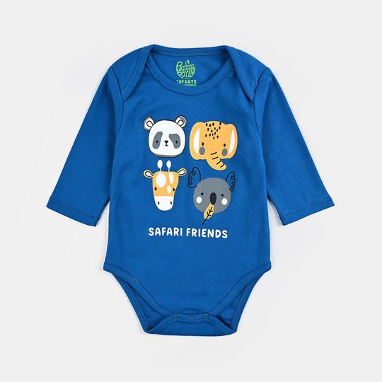 Infant Boys Cotton Interlock Romper F/S SAFARI FRIENDS
