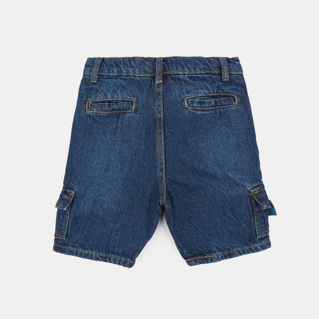Boys Denim Shorts (Leader) - Mid Blue