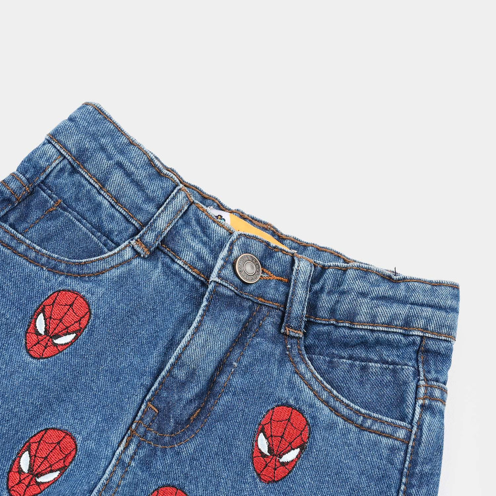 Boys Denim rigid Short Character-Dark-BLUE