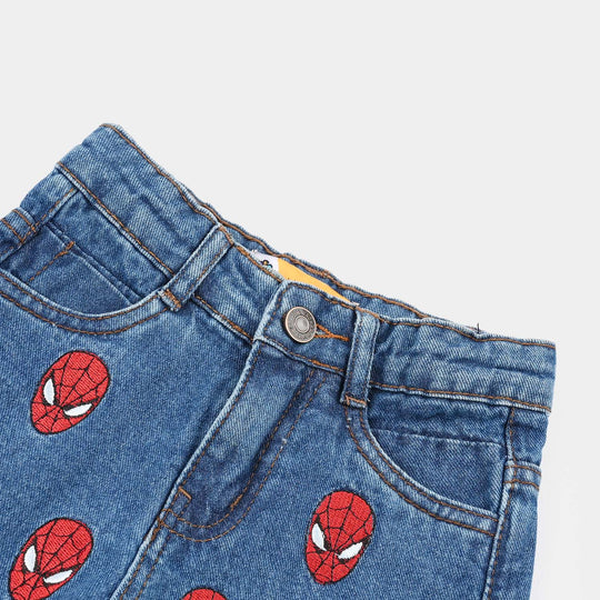 Boys Denim rigid Short Character-Dark-BLUE