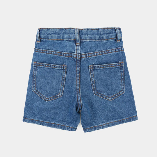 Boys Denim rigid Short Character-Dark-BLUE