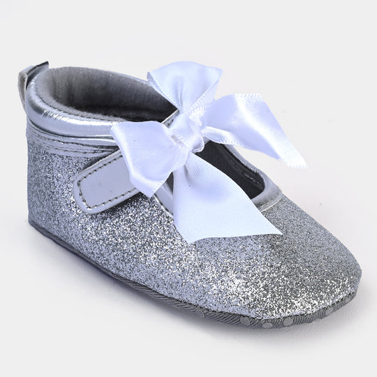 Baby Girls Shoes C-431-SILVER