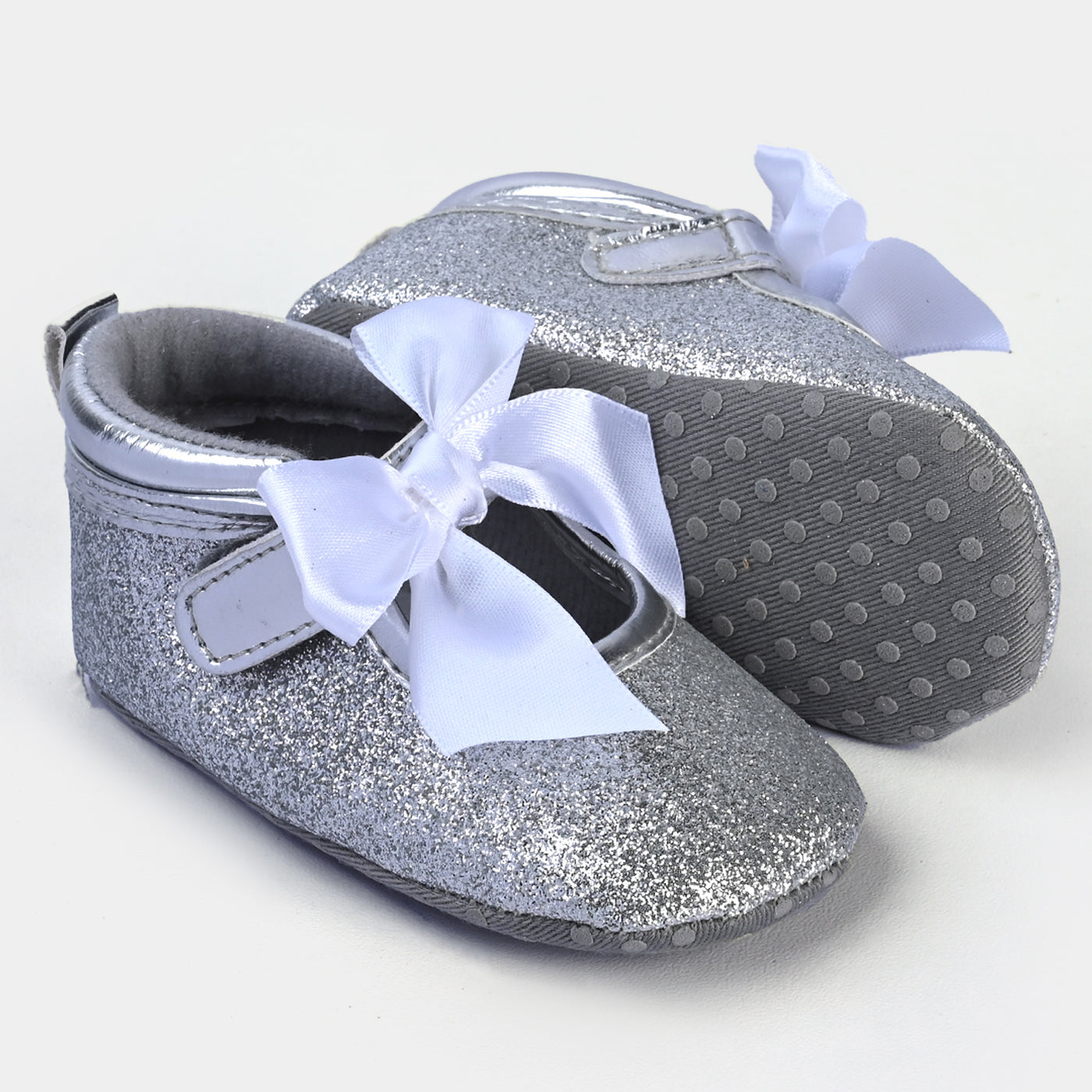 Baby Girls Shoes C-431-SILVER