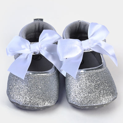 Baby Girls Shoes C-431-SILVER