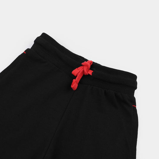 Boys Cotton Terry Short Basic-Jet Black