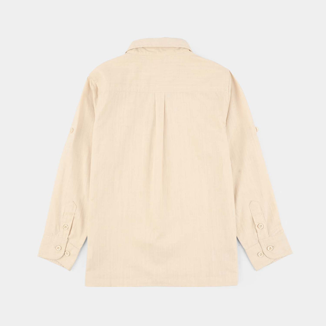 Boys Slub Jersey Casual Shirt - Beach Day