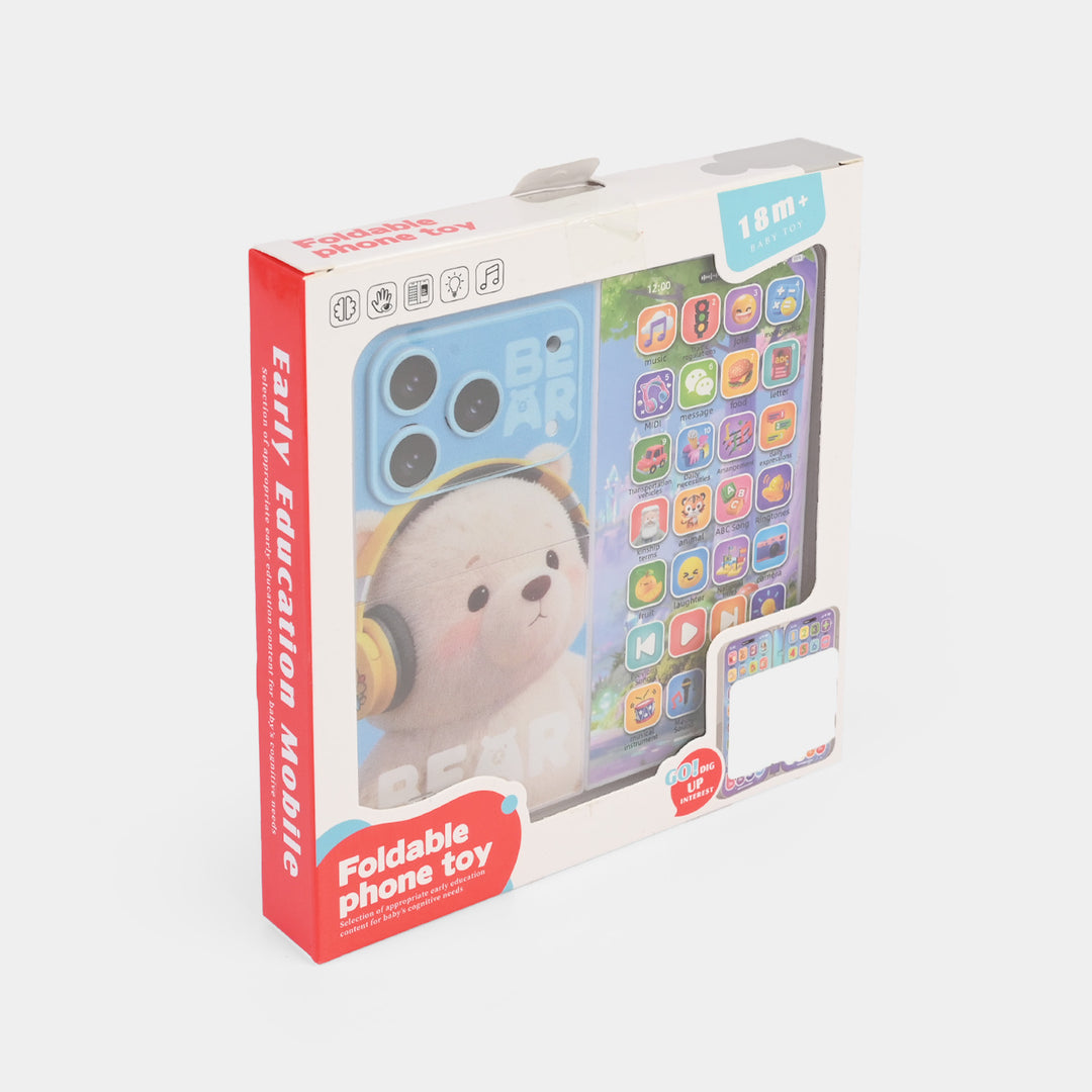 Early Education Foldable Phone Toy with Light & Music