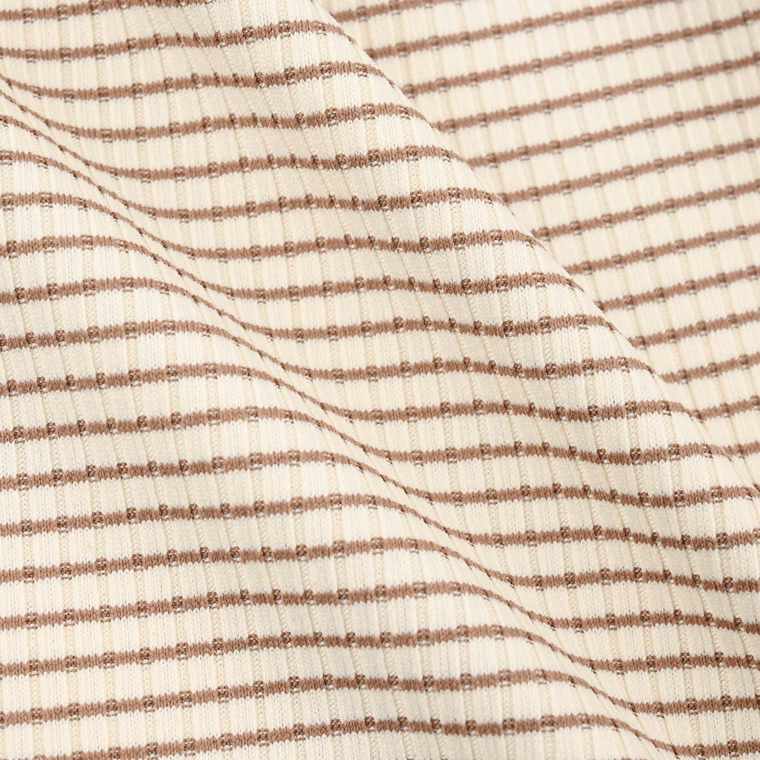 Boys Yarn Dyed T-Shirt Cool Summer Plans-BROWN