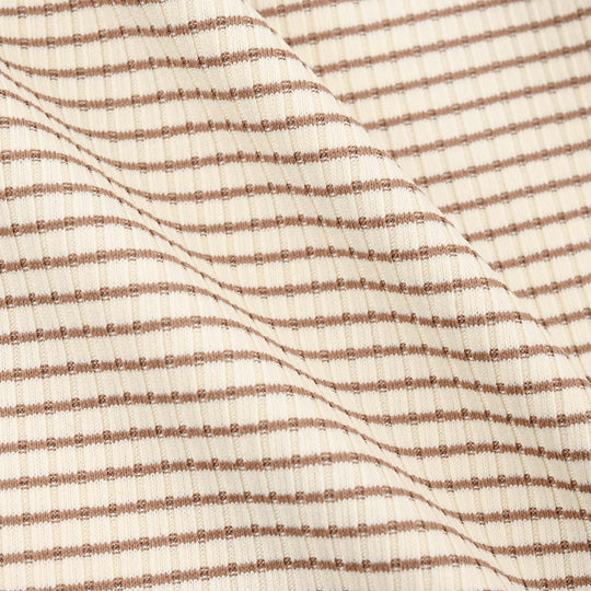 Boys Yarn Dyed T-Shirt Cool Summer Plans-BROWN