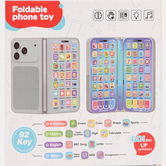 Early Education Foldable Phone Toy with Light & Music