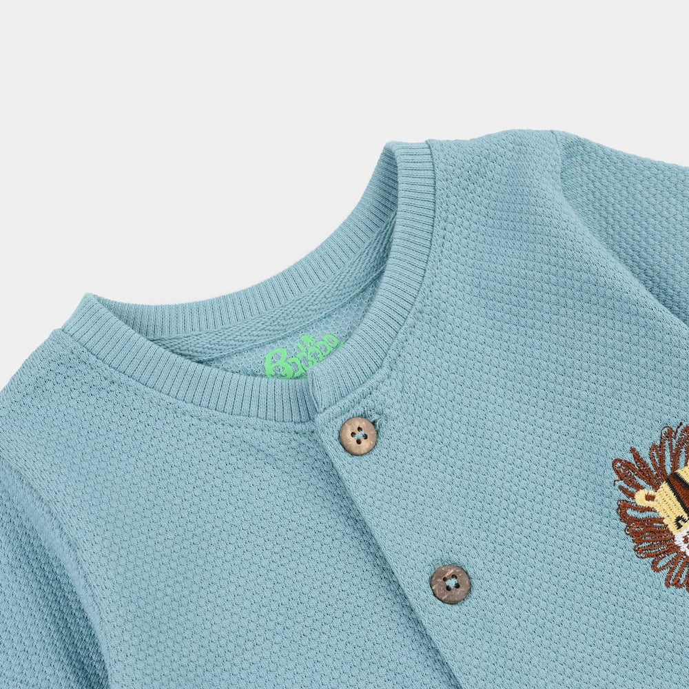 Infant Boys Cotton PK Romper Roar- Blue