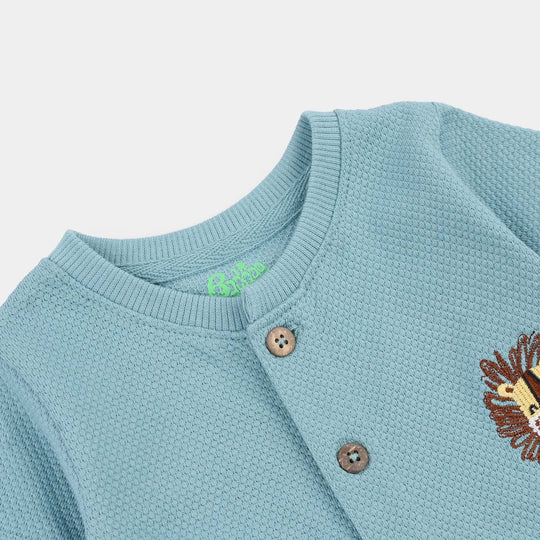 Infant Boys Cotton PK Romper Roar- Blue