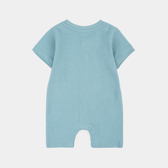 Infant Boys Cotton PK Romper Roar- Blue