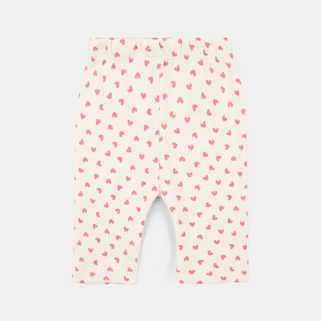Infant Girls 2x1 Rib Tight Hearts