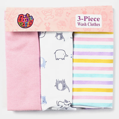 Pack Of 3 Baby Cotton Wash Clothe-MIX